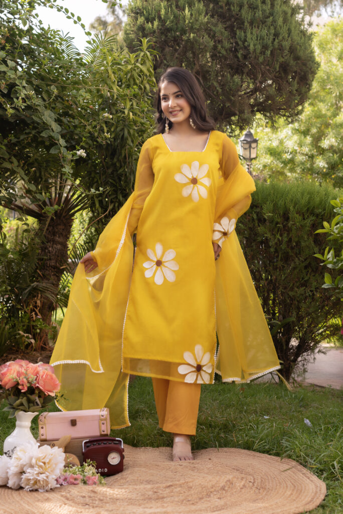 Mustard Yellow Straight Kurta Set
