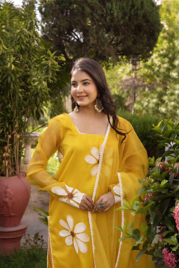 Mustard Yellow Straight Kurta Set - Image 2