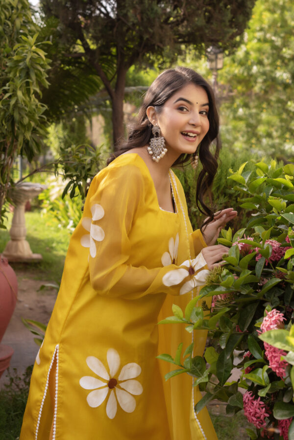 Mustard Yellow Straight Kurta Set - Image 3