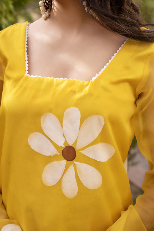 Mustard Yellow Straight Kurta Set - Image 4