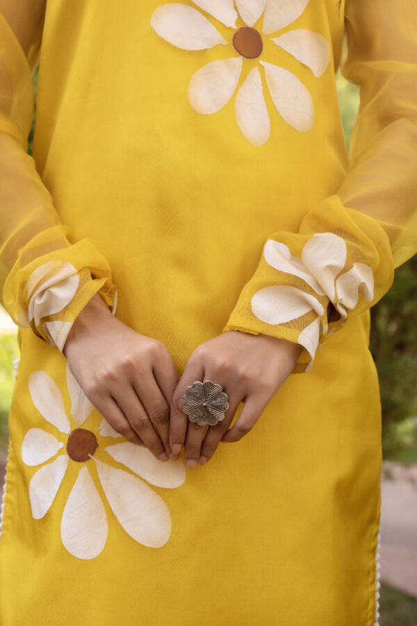 Mustard Yellow Straight Kurta Set - Image 5
