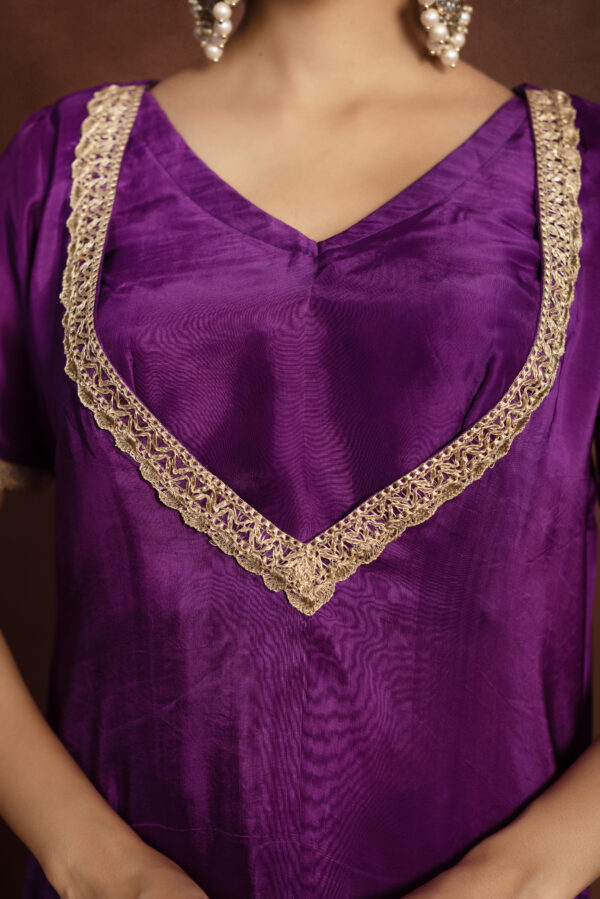 Tyohaar Purple Silk Noor Set - Image 4