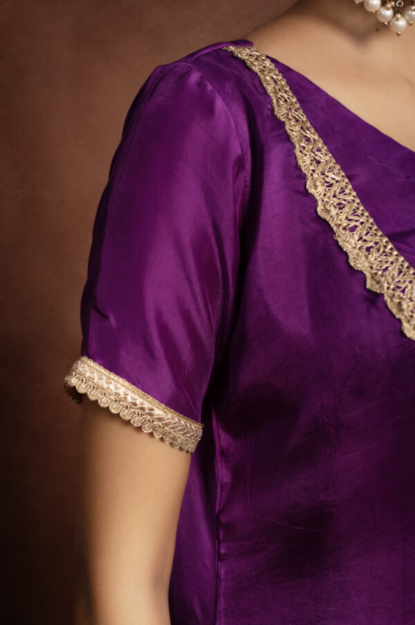 Tyohaar Purple Silk Noor Set - Image 5