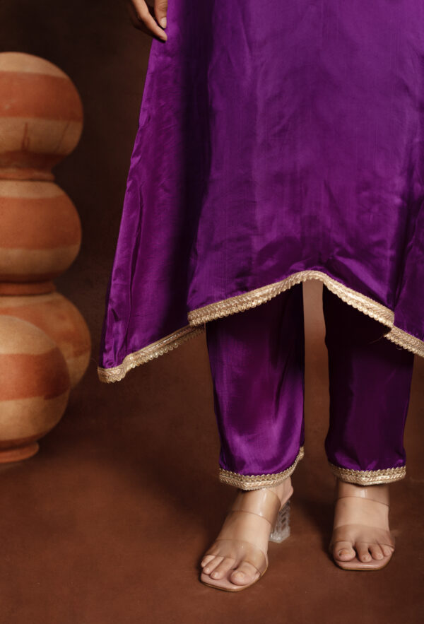Tyohaar Purple Silk Noor Set - Image 6