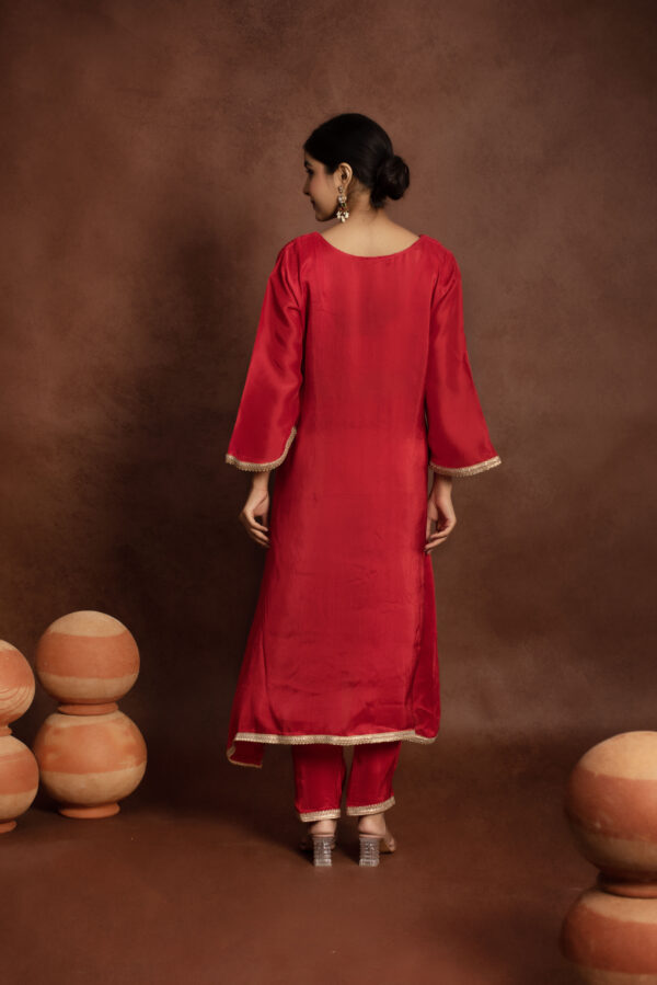 Tyohaar Red Silk Noor Set - Image 6