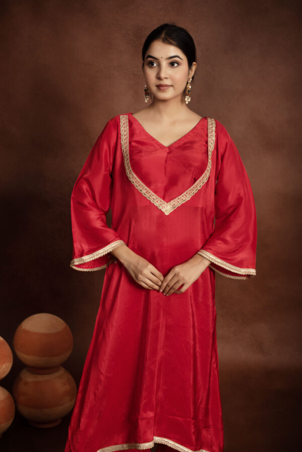 Tyohaar Red Silk Noor Set - Image 3